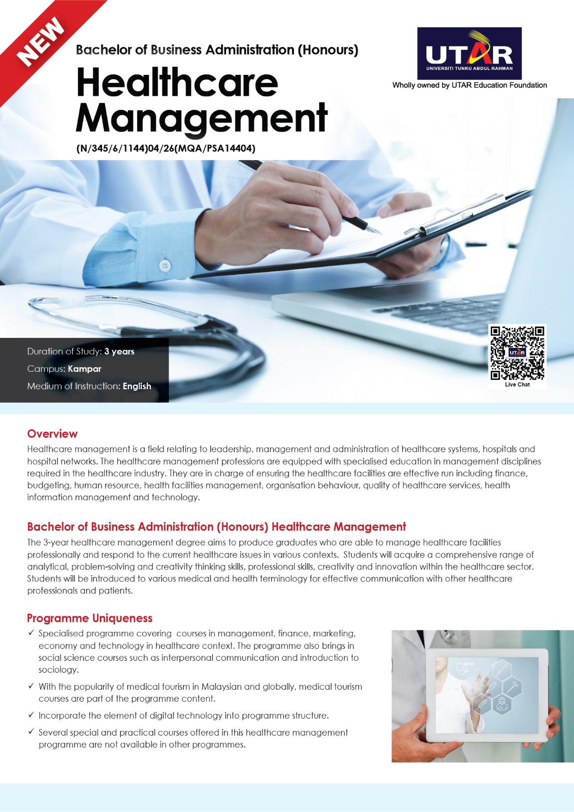 Health care management bachelor degree in Malaysia