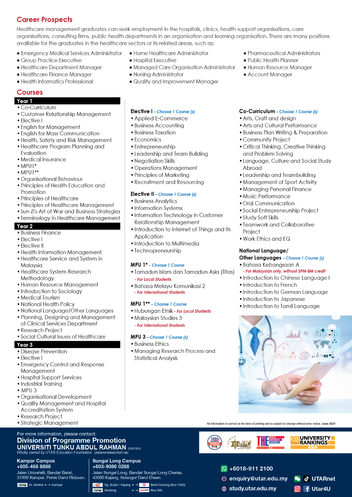 Programme Brochure - Healthcare Management - UTAR